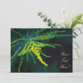 Ihre Text gelb Blume Grüne Fern Einladung (Stehend Vorderseite)