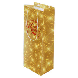 Ihre TEXT Gold Valentinstag-Meldung Geschenktüte Für Weinflaschen