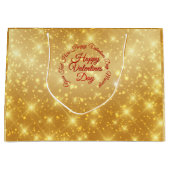 Ihre TEXT Gold Valentinstag-Meldung Große Geschenktüte (Vorderseite)