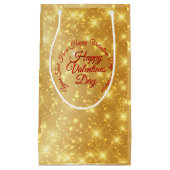 Ihre TEXT Gold Valentinstag-Meldung Kleine Geschenktüte (Vorderseite)