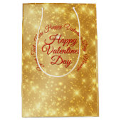 Ihre TEXT Gold Valentinstag-Meldung Mittlere Geschenktüte (Vorderseite)
