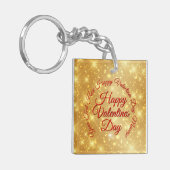 Ihre TEXT Gold Valentinstag-Meldung Schlüsselanhänger (Vorderseite links)