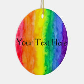 Ihre Text-hier Regenbogen-Wäsche-Kreis-Verzierung Keramikornament (Rechts)