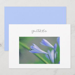 Ihre Text Prächtige Blaue Blumen Einladung