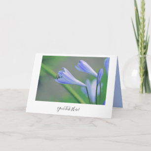Ihre Text Prächtige Blaue Blumen Grußkarte Karte