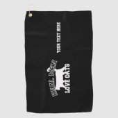 Ihre Text-Real-Men-Liebe katzen Silhouette Golfhandtuch (Vorderseite)