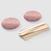 Ihre Text-Rose Gold Blush Glitzer Handlüfter Fächer (Non-assembled)