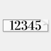 Ihre Text- und Farbhaus-, Büro- oder Postfachnumme Autoaufkleber (Vorne)