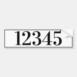 Ihre Text- und Farbhaus-, Büro- oder Postfachnumme Autoaufkleber
