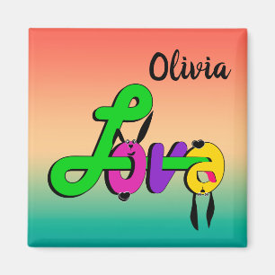 Ihre Texte, Geschenketiketten, Hochzeiten, Feierta Magnet