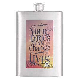 Ihre Texte können das Leben verändern Flachmann