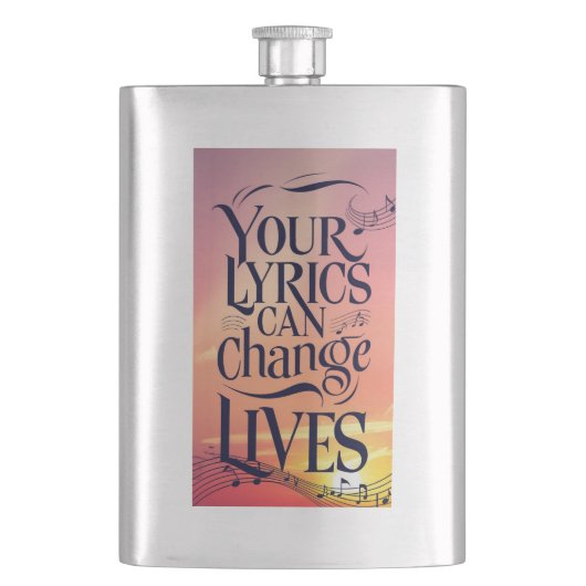 Ihre Texte können das Leben verändern Flachmann (Vorderseite)