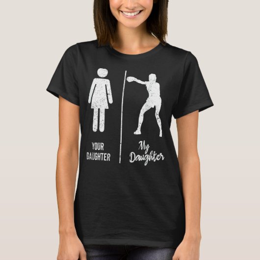 Ihre Tochter Boxerfett-Eltern-Tochter T-Shirt (Vorderseite)