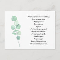 Ihre Top 12 Hashtags Eukalyptus Postponed Wedding