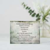 Ihre Top 12 Hashtags Grunge Vertagte Hochzeit Postkarte (Stehend Vorderseite)