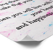 Ihre Träume inspirierendes Poster (Ecke)