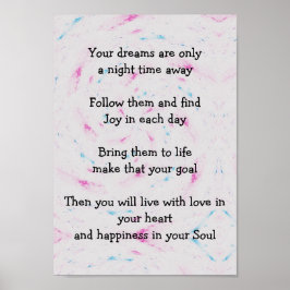 Ihre Träume inspirierendes Poster