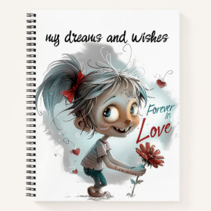 Ihre Träume mit "My Wishs" SpiralNotebook Notizblock