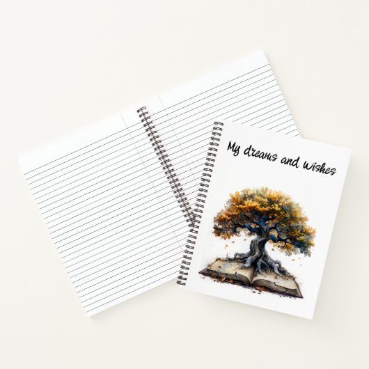 Ihre Träume mit "My Wishs" SpiralNotebook Notizblock (Innenseite)