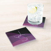 Ihre Überschneidungsinitiativen | Modern Lila und Glasuntersetzer (Schrägansicht)