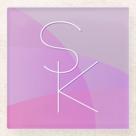 Ihre Überschneidungsinitiativen | Moderne rosa Geo Glasuntersetzer (Vorderseite)