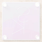 Ihre Überschneidungsinitiativen | Moderne rosa Geo Glasuntersetzer (Rückseite)