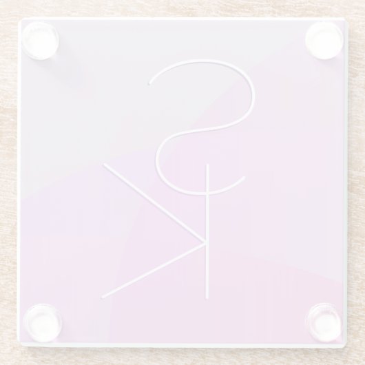 Ihre Überschneidungsinitiativen | Moderne rosa Geo Glasuntersetzer (Rückseite)