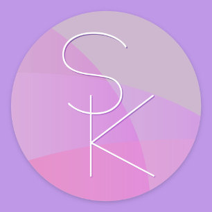 Ihre Überschneidungsinitiativen Moderne rosa Geo Runder Aufkleber