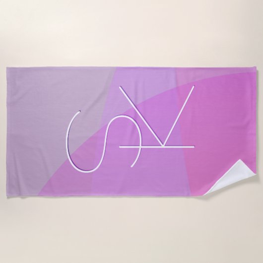 Ihre Überschneidungsinitiativen | Moderne rosa Geo Strandtuch (Vorderseite)