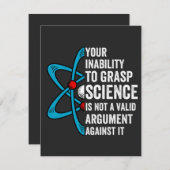 Ihre Unfähigkeit, Wissenschaft zu erfassen, ist ke Dankeskarte (Vorne/Hinten)