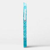 Ihre Ursprünge Türkis Glitzer Case-Mate iPhone Hülle (Rückseite / Links)