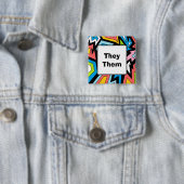 IHRE VERANSTALTUNG Queer Stolz Moderne Abstrakte K Button (Beispiel)