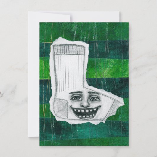 Ihre verlorene Socken-Grußkarte Karte (Vorderseite)