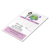 Ihre verrückte Rechnung Notizblock (angewinkelt)