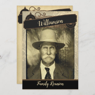 Ihre Vintage Foto-Familien-Wiedersehen-Ansammlung Einladung