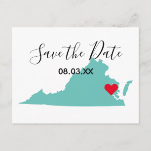 Ihre Virginia-Karte Save the Date gestalten Ankündigungspostkarte