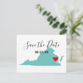 Ihre Virginia-Karte Save the Date gestalten Ankündigungspostkarte (Stehend Vorderseite)