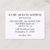 Ihre Visitenkarte (Rückseite)