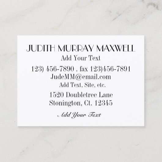 Ihre Visitenkarte (Rückseite)