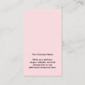 Ihre Visitenkarten-Lichtbild-Rosa-Ohrensichtkarte Visitenkarte (Rückseite)