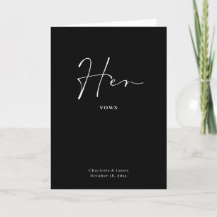 Ihre Voices Card Minimalistisches Script Black Karte
