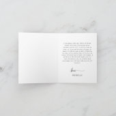 Ihre Vows Card Minimalistische Black Script Voices Karte (Innenseite)