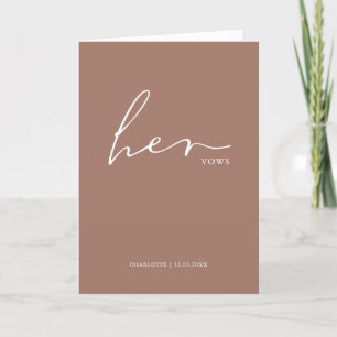 Ihre Vows Card Minimalistisches Drehbuch Vows Dust Karte