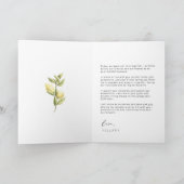 Ihre Vows Gelbe Lemon Hochzeitskarte Ankündigung (Innenseite)