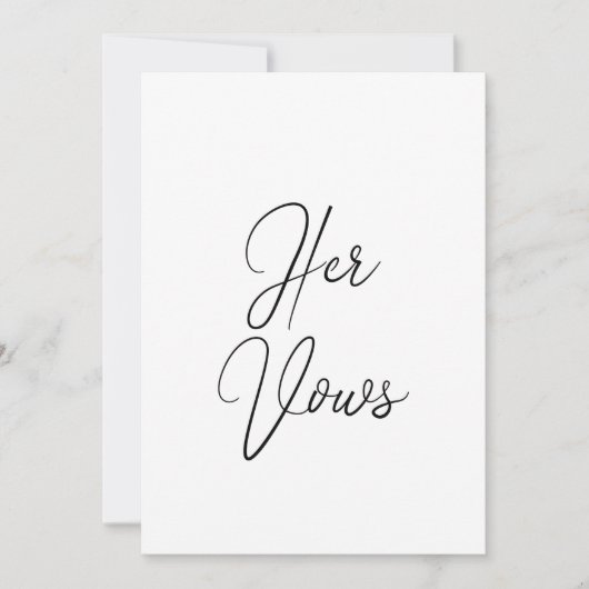 Ihre VW-Karte | Wedding Vow Booklet für Bride Einladung (Vorderseite)