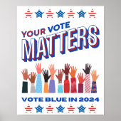 Ihre Wahl ist wichtig für 2024 Poster (Vorne)