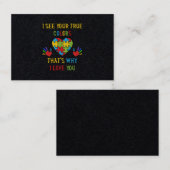 Ihre wahre Autismus-Farbigkeit Visitenkarte (Vorne/Hinten)