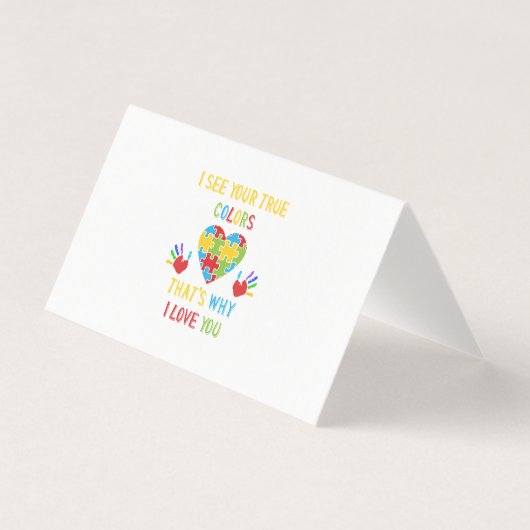 Ihre wahre Autismus-Farbigkeit Visitenkarten (Vorderseite)