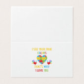 Ihre wahre Autismus-Farbigkeit Visitenkarten (Außenseite Aufgefaltet)