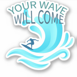 IHRE WAVE wird Surfing Surfer Slogan Sprichwort Aufkleber